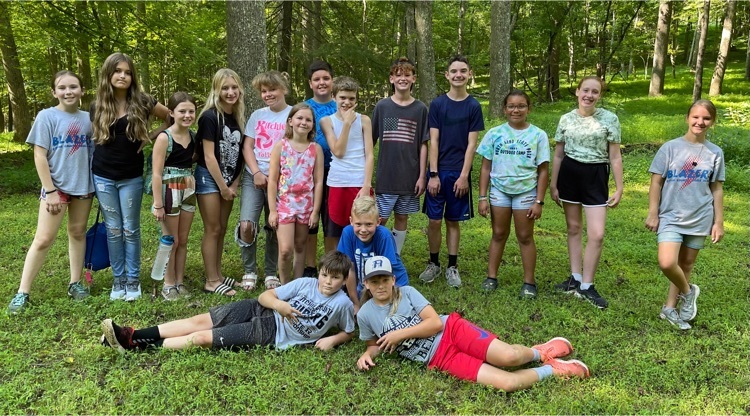 5th graders enjoying Outdoor Camp 